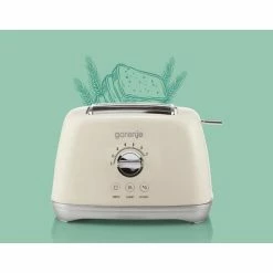 Brandneu 😀 Gorenje Toaster T900RL in beige 😀 -Küchenkleingeräte Verkäufe 24303860 nebenbild toaster retro t900rl objective decorated