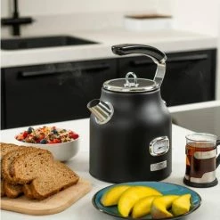 Am billigsten 😀 Retro Wasserkocher WKWKH148BK in schwarz 🤩 -Küchenkleingeräte Verkäufe 24386543 nebenbild wkwk148bk retro kettle 7