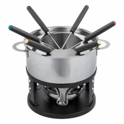 Blitzangebot 😍 Fondueset 10tlg. in silberfarben ⭐